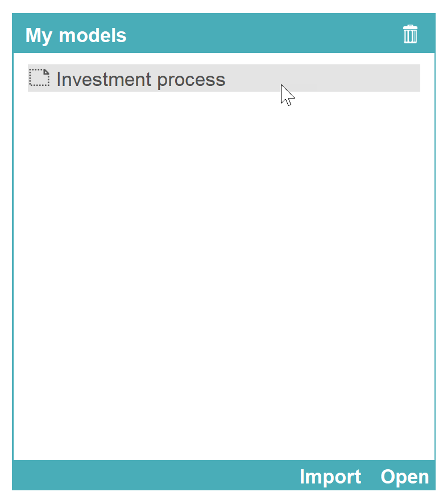 Open existing model