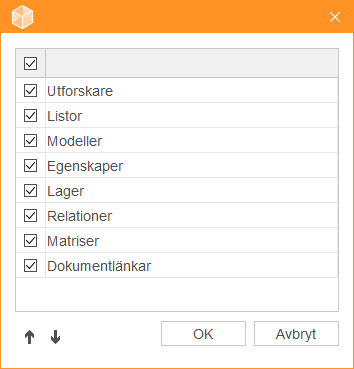 Inst&auml;llningar f&ouml;r navigationsf&auml;lt