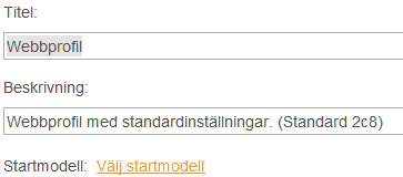 Profilinst&auml;llningar