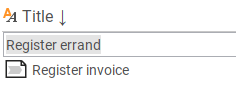 Editing the title in the result view