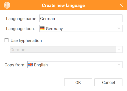Create new language