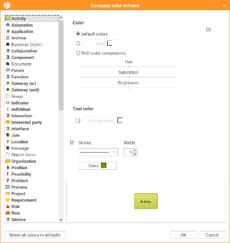 Edit color profile