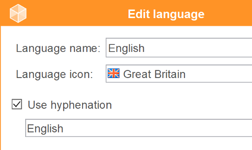 Activate hyphenation for a language