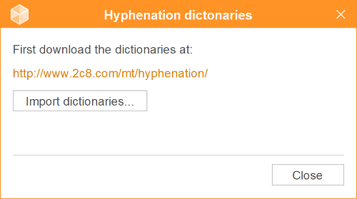 Installing hyphenation dictionaries