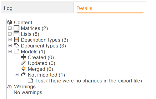 Detailed log