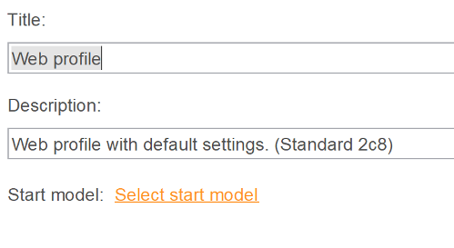 Profile settings