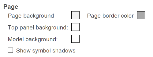 Page color settings