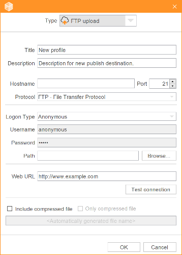 Publish over FTP