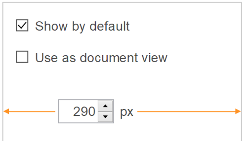 Settings for information panels