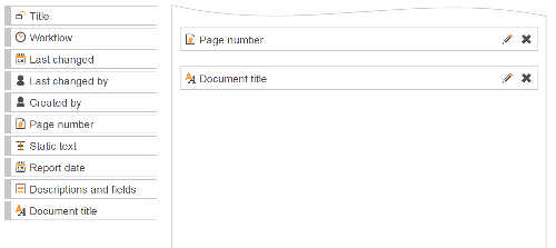 Footer information