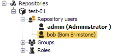 User conntected to a repository
