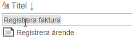 Redigera titel i resultatvyn