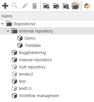 Mappvy i repositorytabeller