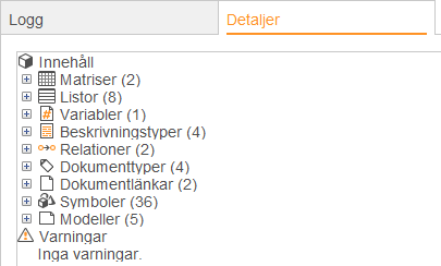 Detaljerad logg
