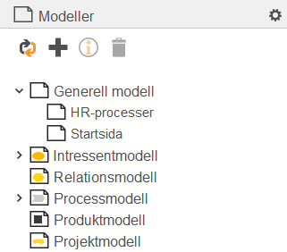 Sidopanel för modeller