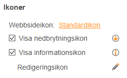 Ikoner i modellen