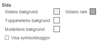 Sidans färginställningar