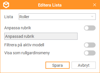 Redigera lista