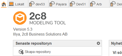 Repositoryhanterarens startsida