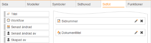Footer information
