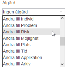 Åtgärd vid validering