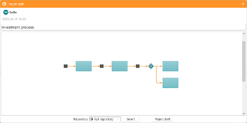 Dialogue for importing drafts