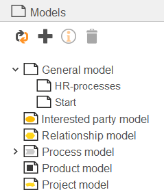 Models sidebar