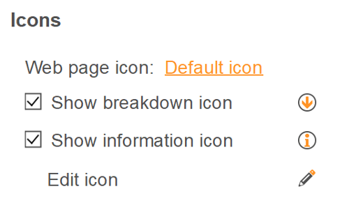 Icons in the model
