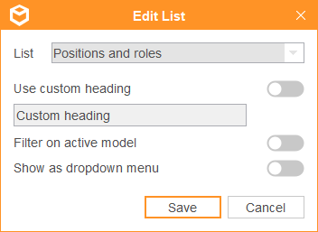 Edit list