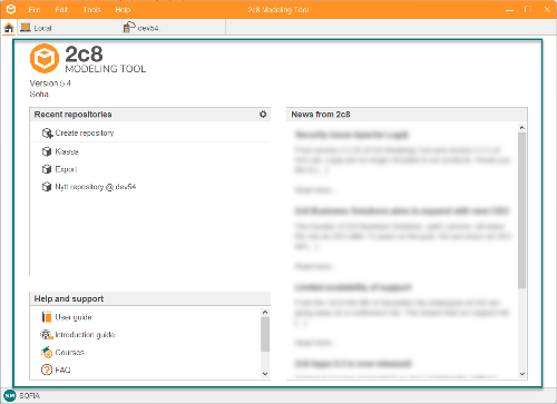 Repository manager start page