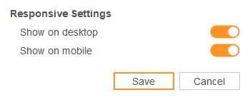 Responsive settings