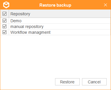 Restore repositories