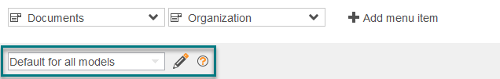 Settings for models
