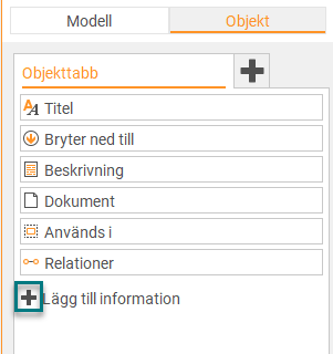 L&auml;gg till information