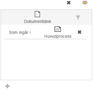 Lista alla dokument som anv&auml;nds i modellen Huvudprocess.