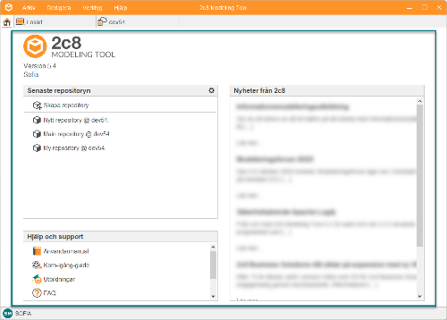Repositoryhanterarens startsida